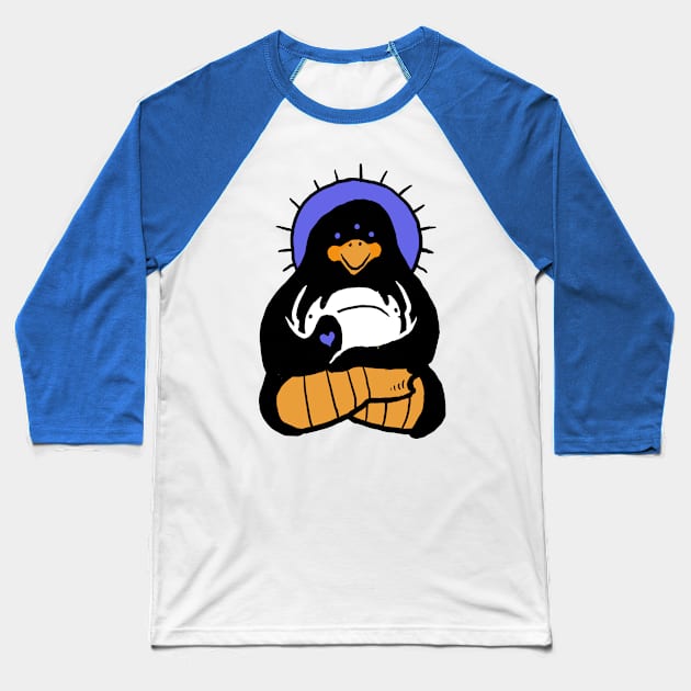 Spirit Penquin Baseball T-Shirt by jonah block